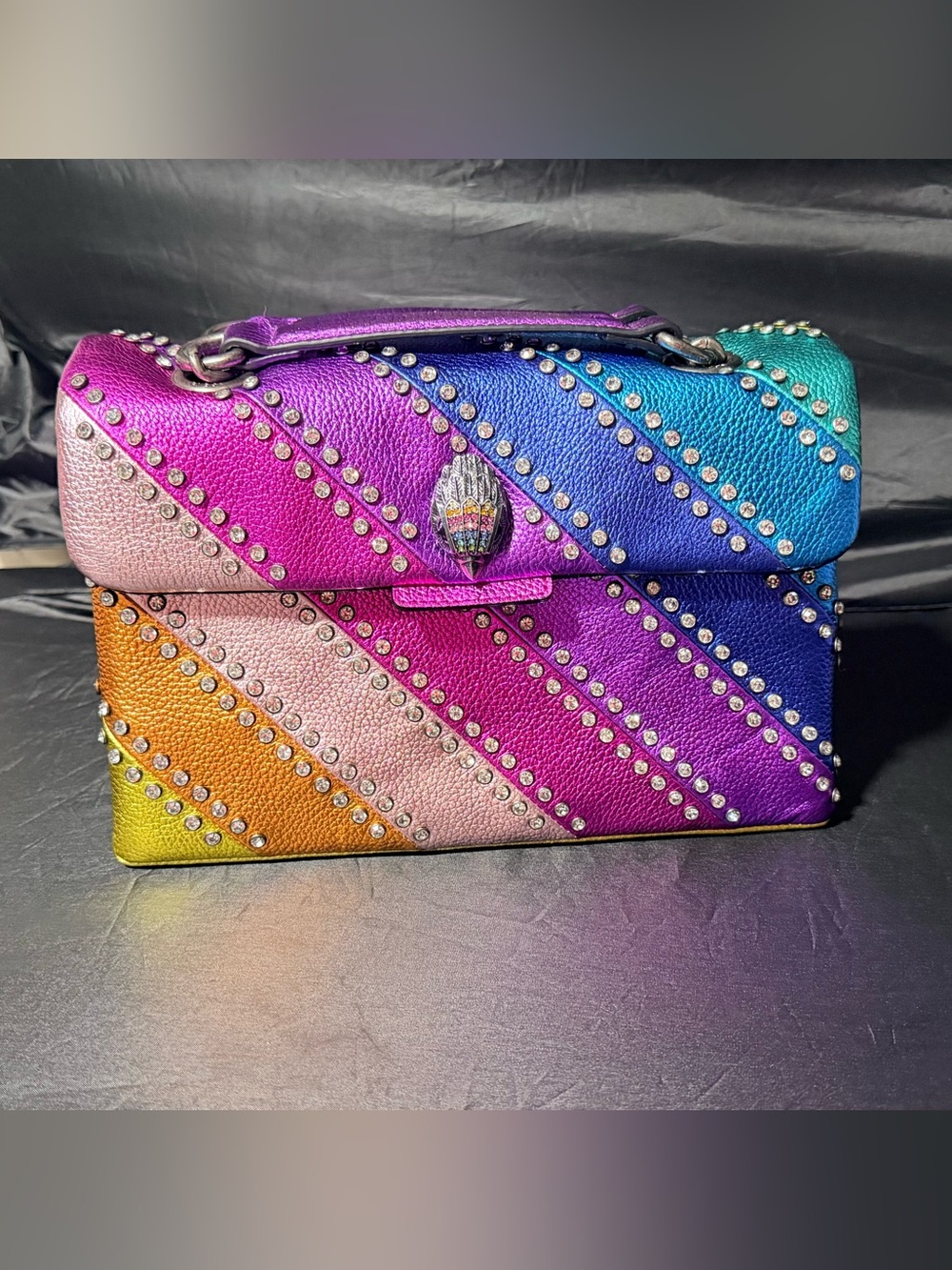Kurt Geiger Large Kensington Rainbow Rhinestone Bag